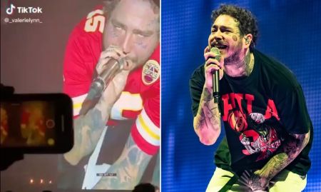 Post Malone during his concert